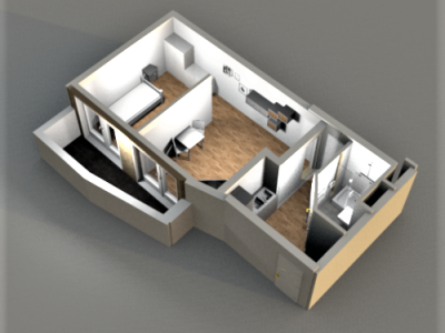 Grundriss Flat 0.4x
