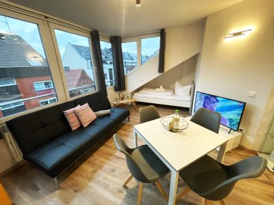 Wohnbereich 3. Bett Flat 3.2